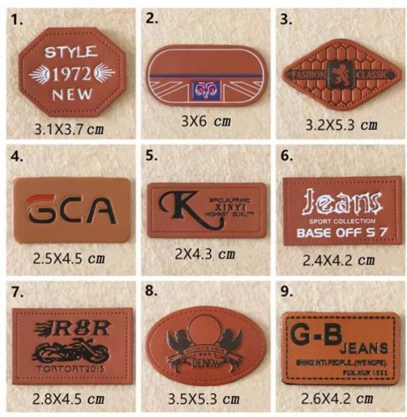 Custom Jeans Embossed Leather Patch / Leather Clothing Labels