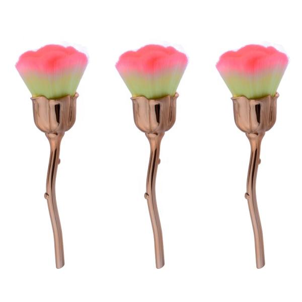 Wholesale Soft Hair Nail Art Tool Brush Beauty New Produce Cleaning Dust Rose Flower Nail Brush
