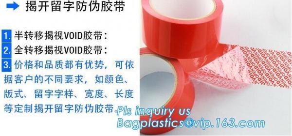 Supply tamper proof plastic open void tape for seal courier bag envelopes with CE&ISO Air Mouse TV Box PCs OS bagplastic
