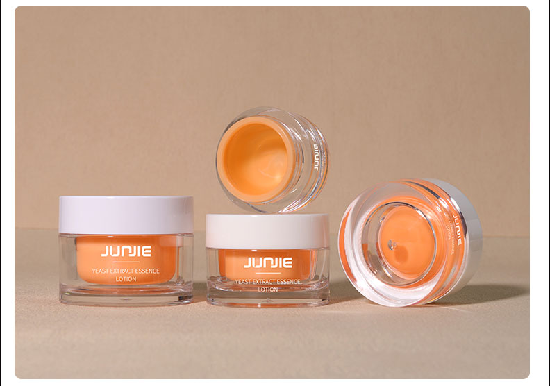 Orange 15g Cosmetic Jars Packaging Hair Cream Container With White Lid