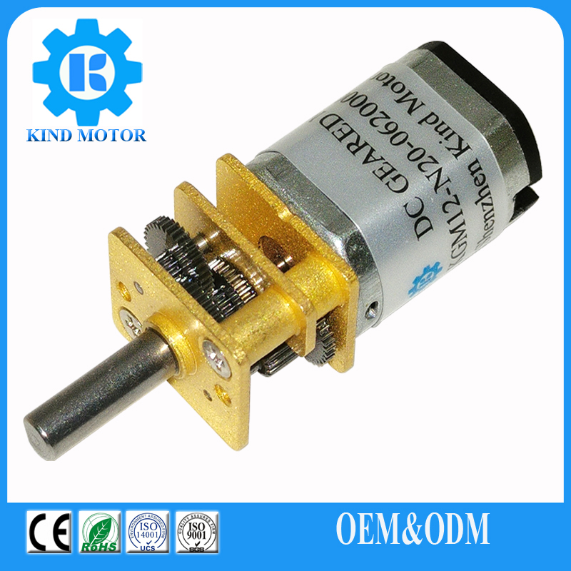 High quality micro GM12-N20 12mm dc 1.5v-24volt gear motor with 3mm D-shaft