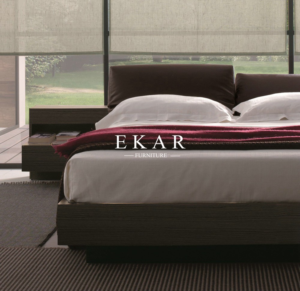 Bedroom Furniture Simple Double Wooden Bed Designs ZZ-BD014