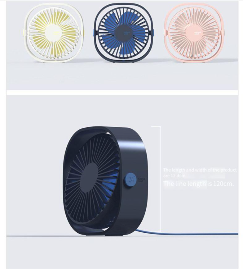129*122*52 mm Mini Desktop USB Fan with Charging Convenience and Lightweight Design