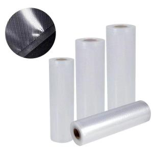 China Nylon Pe Plastic Bags Embossed Vacuum Rolls For Vacuum Seal Pouches Food Storage wholesale