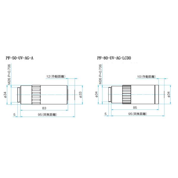 UV Infinite Achromatic Objective Lens , Long Working Distance Microscope Objective