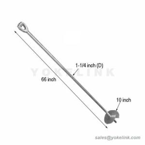 China 1-1/4'' Forged No-Wrench Helix Earth Anchor wholesale