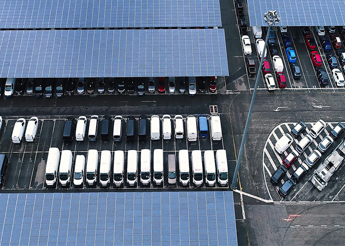 1.4KN/M2 Carport Solar Mounting System Hdp Ground Mount Solar Racking Bracket Pole