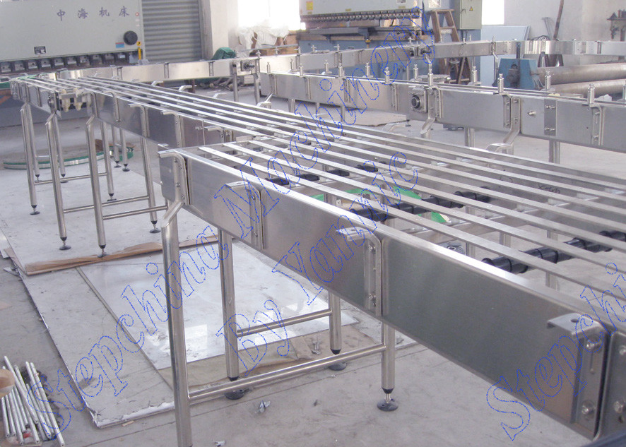Designed Conveyor Systems / Modular Belt Conveyor Systems For Bottled Water Transportation