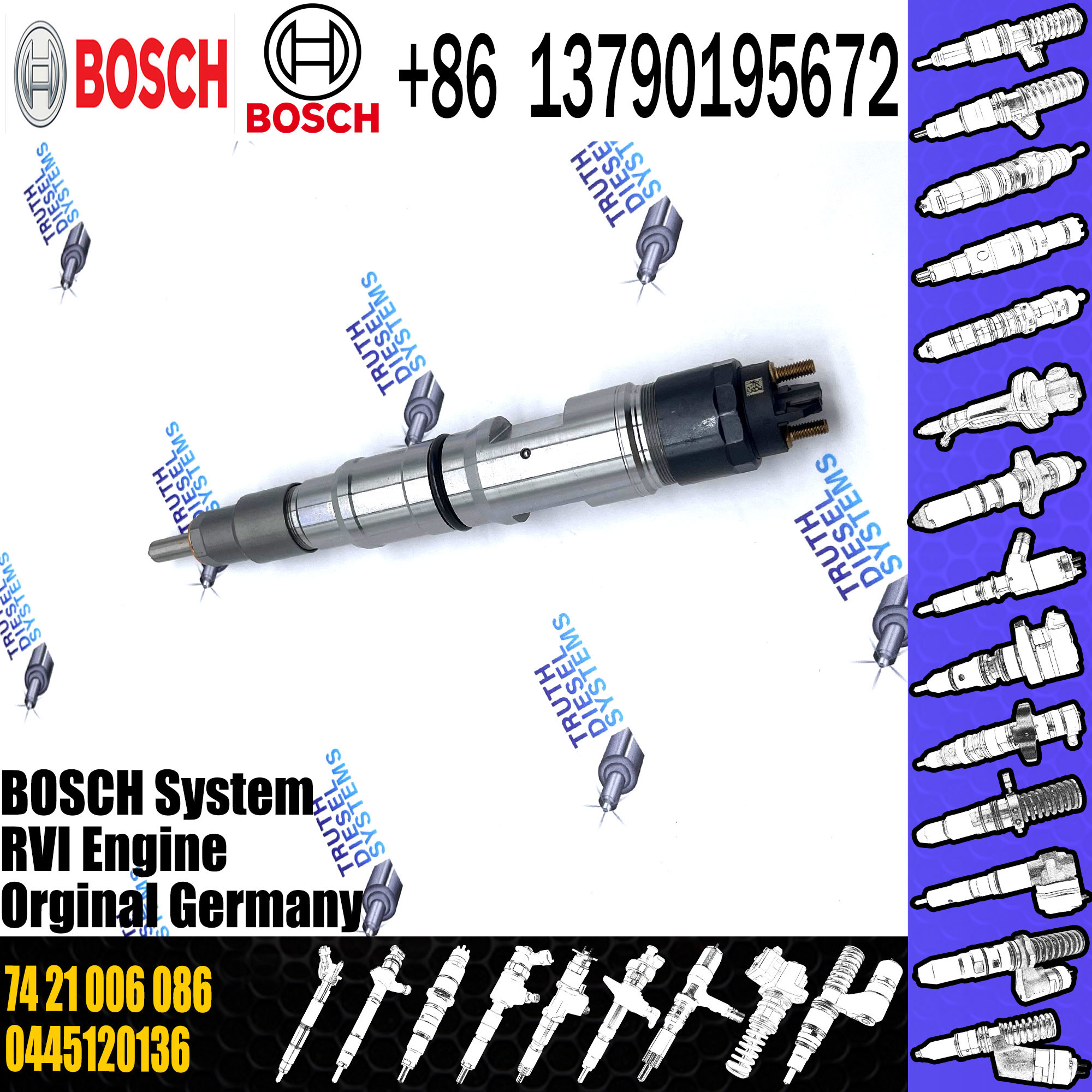 New Diesel Engine Fuel Injector 0445120112 0445120120 0445120136 Common Rail Injector 875 815 65 4 945 807