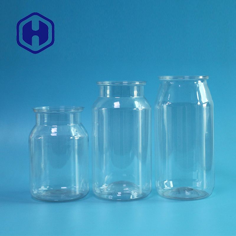 Custom 510ml Clear PET Can For Nuts packing Easy Open And Bring