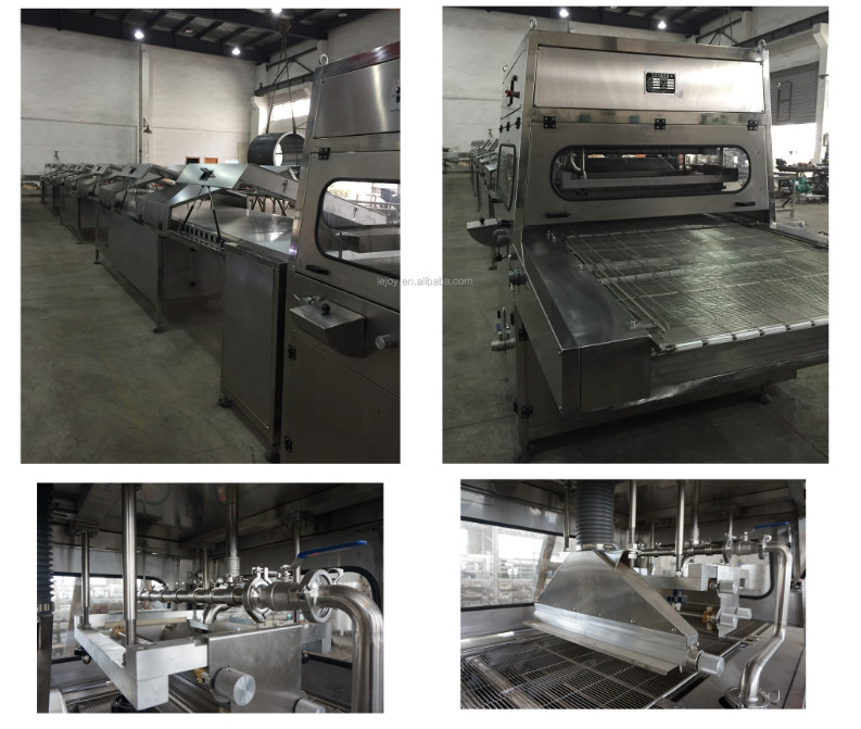 High Efficiency Chocolate Enrobing Machine Wafer Biscuit Cake Coating