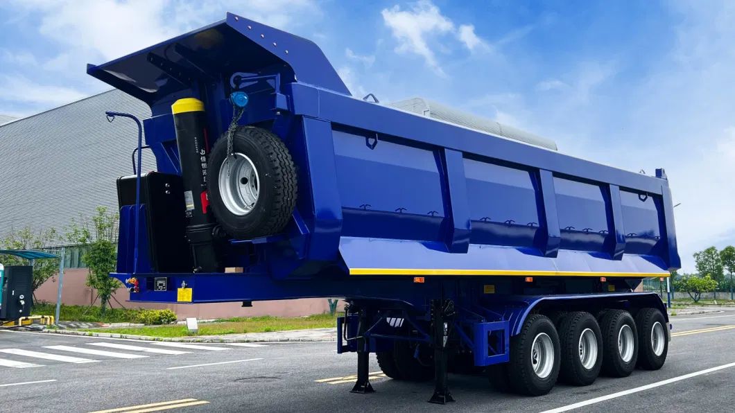 CIMC High Quality 10m 4 Axis U Shaped Self Dump Semi-Trailer with Leaf Spring Suspension for Efficient Transportation