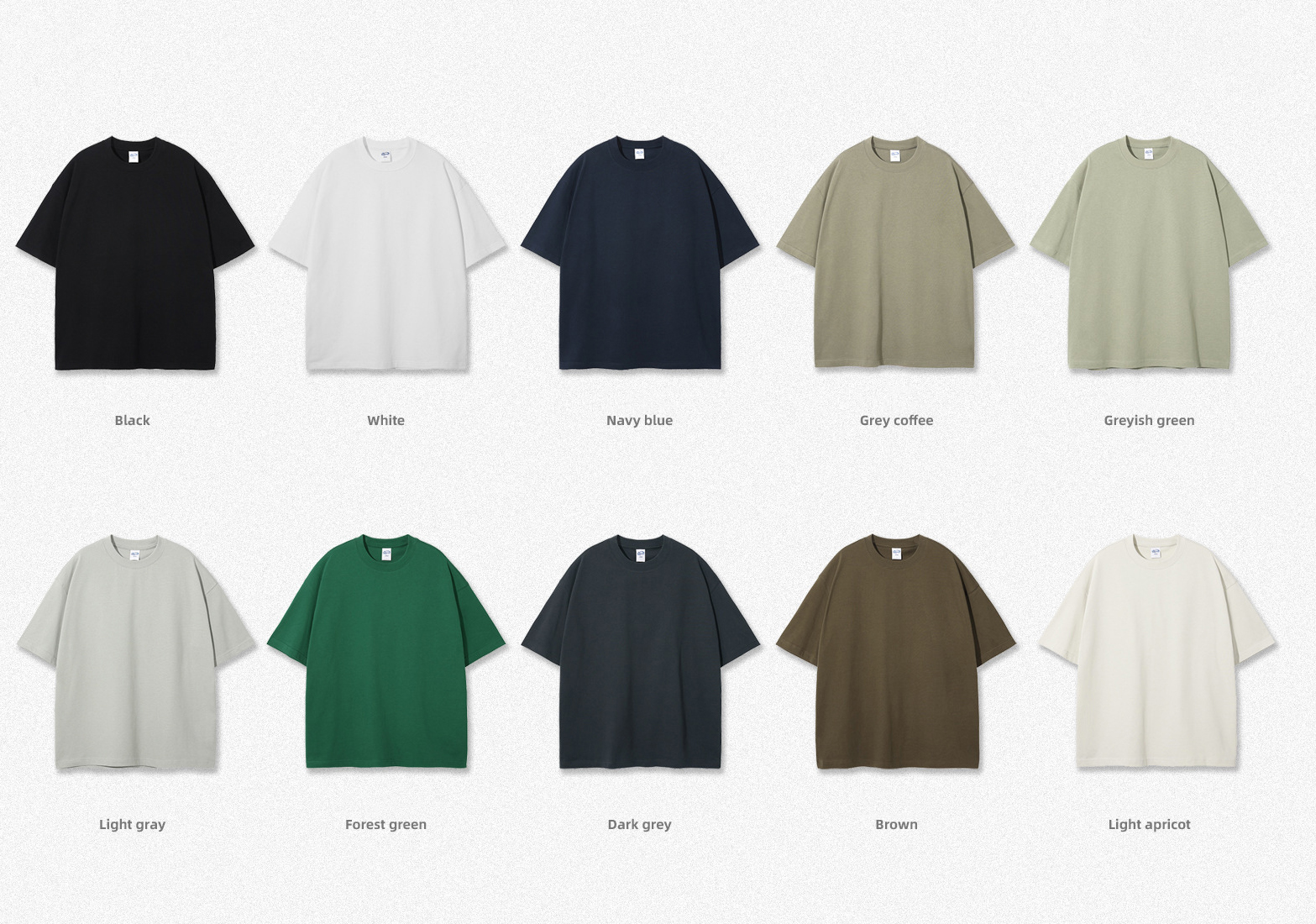 270G Heavy Cotton Blank Vintage Color Rib O-Neck T-Shirt for Men Custom Logo Design