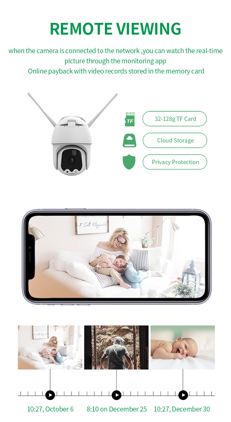 Hd 1080P Intelligent Wireless Battery Camera Auto Tracking Outdoor Surveillance