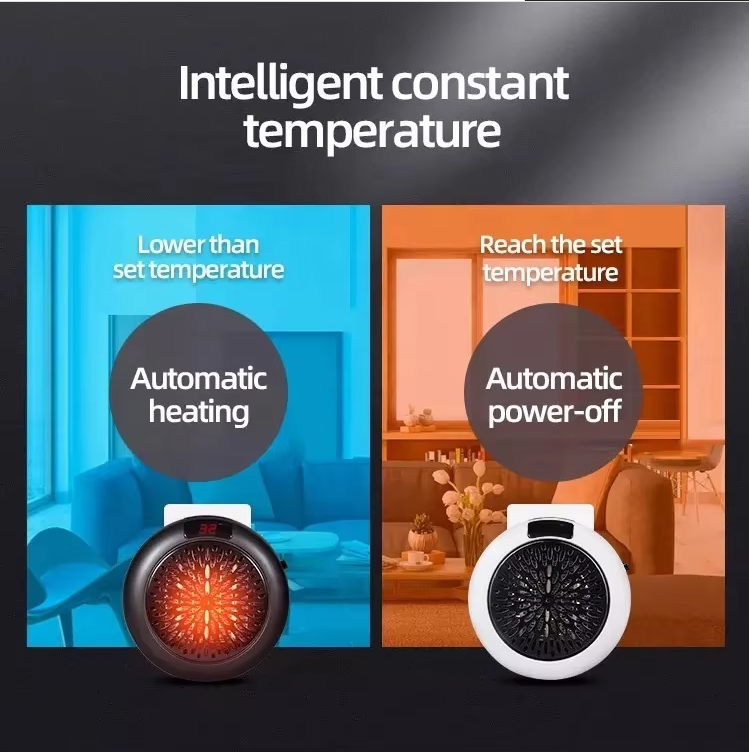 Household Electric Fast Heat Wall Mounted Heater Portable Heater for Home Office Desktop