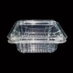 Biodegradable 18cm Clear Plastic Tray Containers 7g Round Salad Packaging