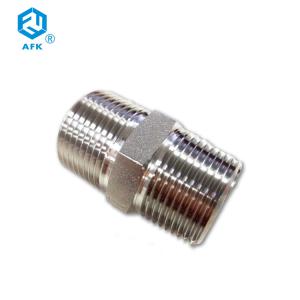 China Forged Hexagon SS316 Threaded Joint Gas Pipe Fittings Double Thread NPT wholesale