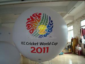 China 2.5m White advertising helium balloons with 2 sides digital printing for Sporting events wholesale