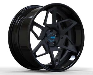 China 6061 T6 Deep Dish Forged Wheels Round J Matt Black 19 Inch Rims wholesale