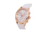 High End Mens Chronograph Watches Leather Band , White Chronograph Watch