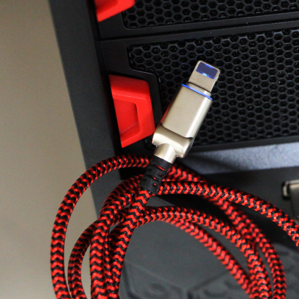 USB 2.0 Led Light USB Cable 1M 2M 3M / Red Lighted Phone Charger Cord