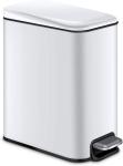 15 L Indoor Trash Can Stainless Steel Dustbin Foot Pedal Cleaning Equipment