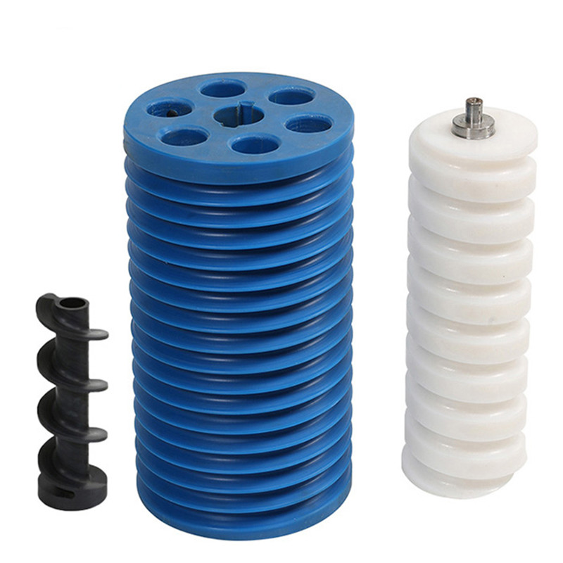 Manufacture Custom Food Grade Conveyor Flexible Spiral Augers Upe Hdpe Pp Uhmwpe Pom Nylon Screw Plastic Auger Cnc Pars Machine Easy Operation Screw