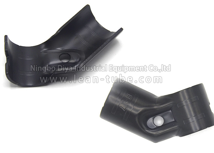 Electrophoresis Black Lean Tube Connector Between Caster And Lean Pipe