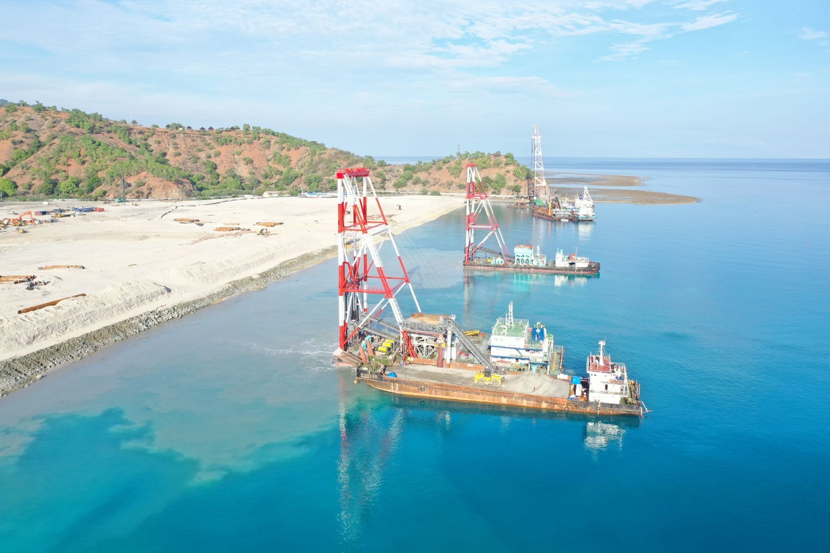 Dry Method Bottom Feed Vibroflot With Boat Vibro Bottom Stone Column Pile Device
