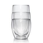 Printed Double Wall Cappuccino Cups Insulated Glassware 150ml