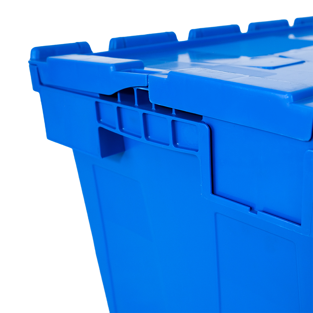 Storage and Shipping Stackable Container Moving Turnover Plastic Crate with Lid