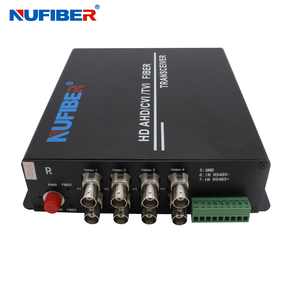NF-8V1D-T/R-F20-1080P HD-CVI AHD TVI 1080P Coaxial Fiber Video Converter 8BNC 1RS485 For HD Cameras