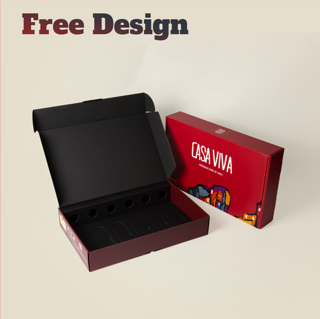 Eco-Friendly Pantone CMYK Custom Color Corrugated Cardboard Tuck End Box With Handle For Bit Items Products