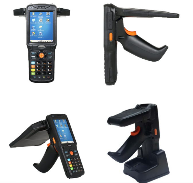 Wifi Long Range Handheld UHF RFID Reader Bluetooth IP64 Impinjr2000 860-960Mhz