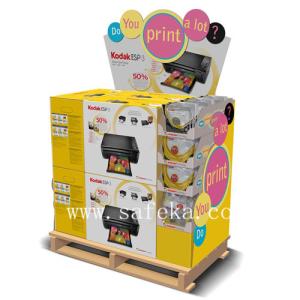 China pos supermarket cardboard pallet displays for Kodax promotion wholesale