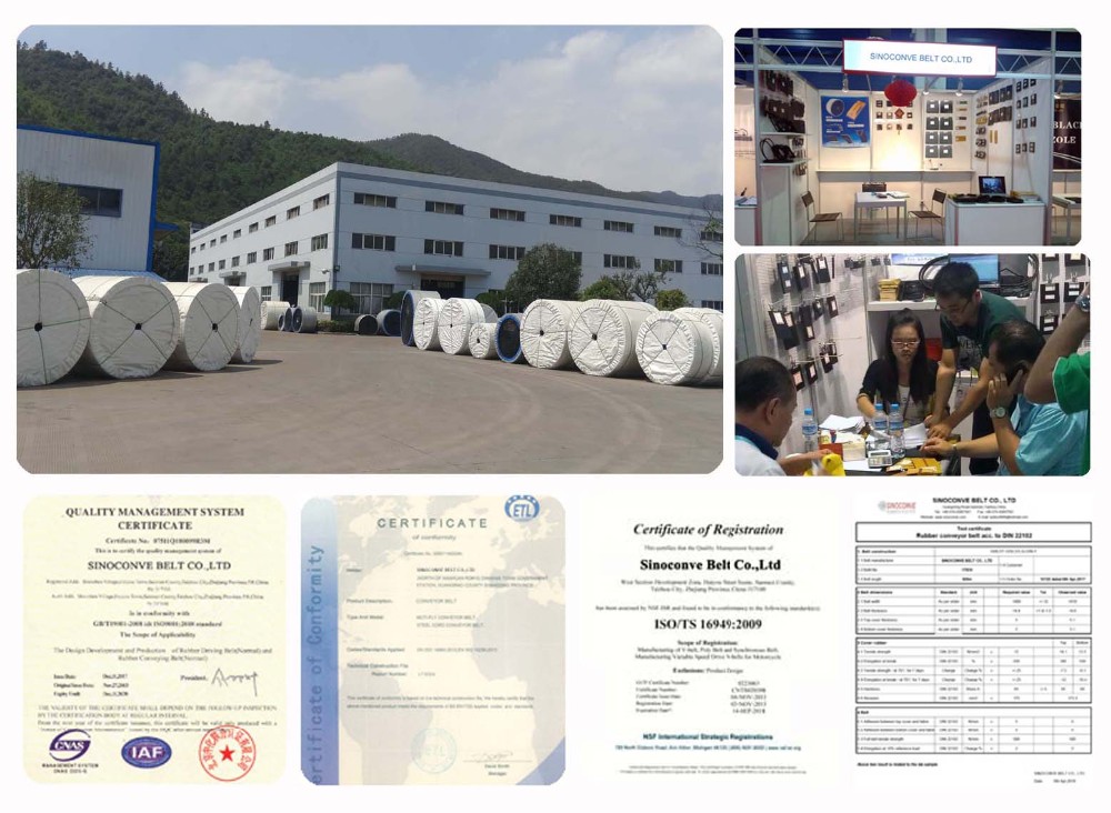 Customized Length Nylon Rubber Coating Flat Transmission Belt for -20-80C Temperature