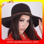 8300401 Sun Accessory customized winner fashion 100% Australia wool felt floppy