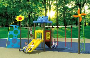 China small size kids fitness equipment outdoor swing sets with slide wholesale