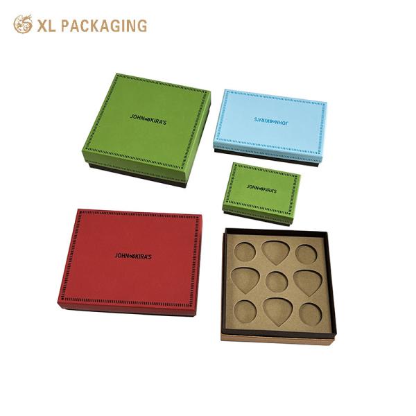 Romantic Packaging For Truffles Chocolates & Eco-Loving Gifts Biodegradable Valentine's Day Chocolate Gift Box Lid-Base Structure With Food Grade