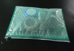 China Strong Adhesive Clear Plastic Zipper Bubble Bags With Copperplate Printing wholesale