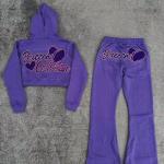 Custom Manufacturer Jogger 100% Cotton 3d Embroidery Rhinestone Zipper up