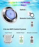 300MM 316LSS Wall Mounted LED Pool Light 12V IP68 18W 24W 35W
