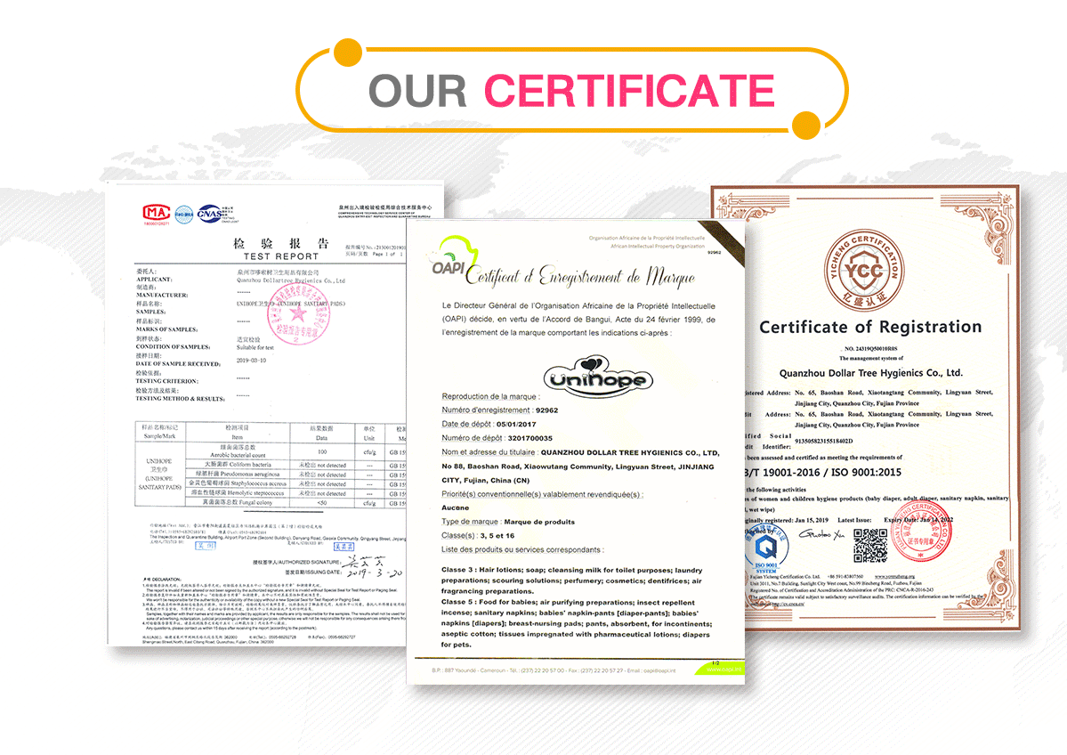 Feel Comfortable Sanitary Brands Pad for Female Super High Absorbency Made of Cotton