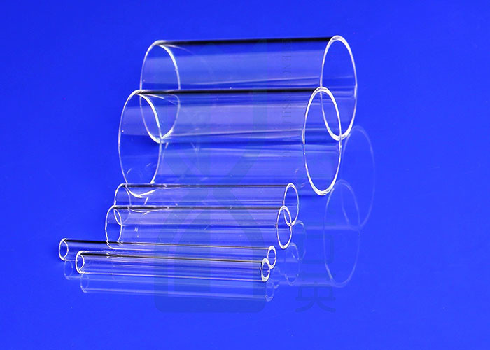 Transparent Heating Quartz Glass Tube High Transmittance Polished
