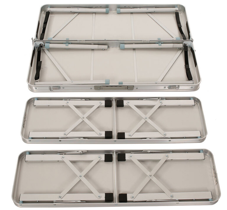 Folded Outdoor Garden Patio Portable Aluminum Camping Dinning Table and Chair Set for Barbecue Beach Picnic
