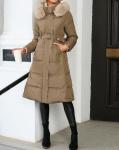 Custom Clothing Factory China Women'S Slim Down Jacket Long Winter Coat Hooded