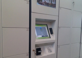 Deposit Rental Industry Computer Luggage Lockers with 15 inch Touch Screen