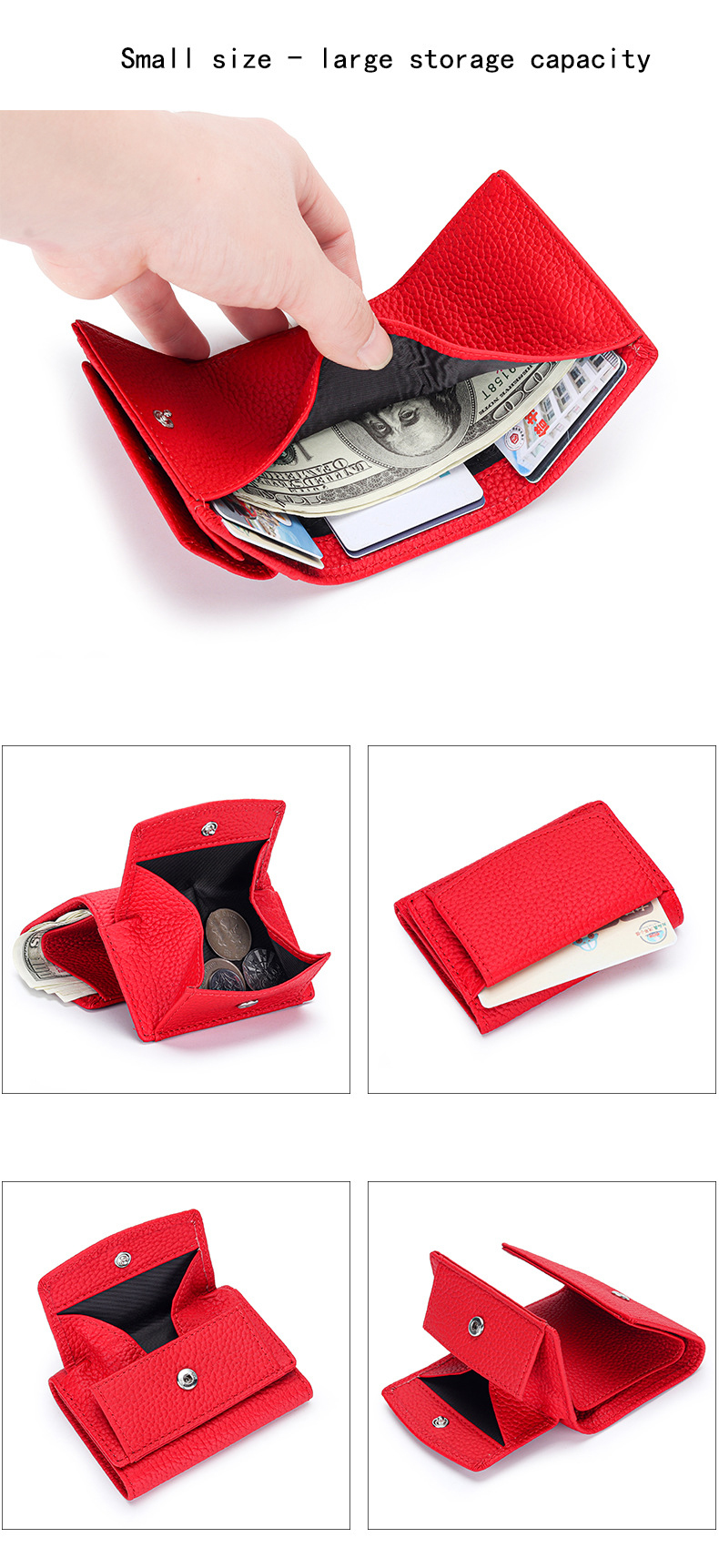 Short Fashion Women's Wallet with Large Capacity Multi-card Slots and Anti-theft Design