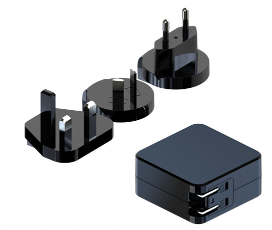 15W - 64W wall interchangeable plug AC Power Adapter For Router , CCTV , Digital Camera
