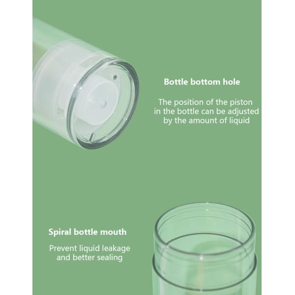 Round PET Airless Dispenser Pump Bottle 50ml 80ml For Personal Care